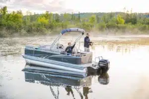 Father and son fish on the Avalon Venture Rear Fish.