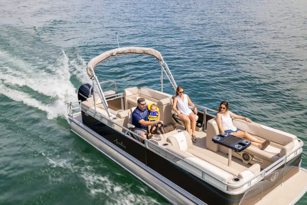 Venture Pontoon Boats: Compact Fishing Boats - Avalon Pontoon Boats