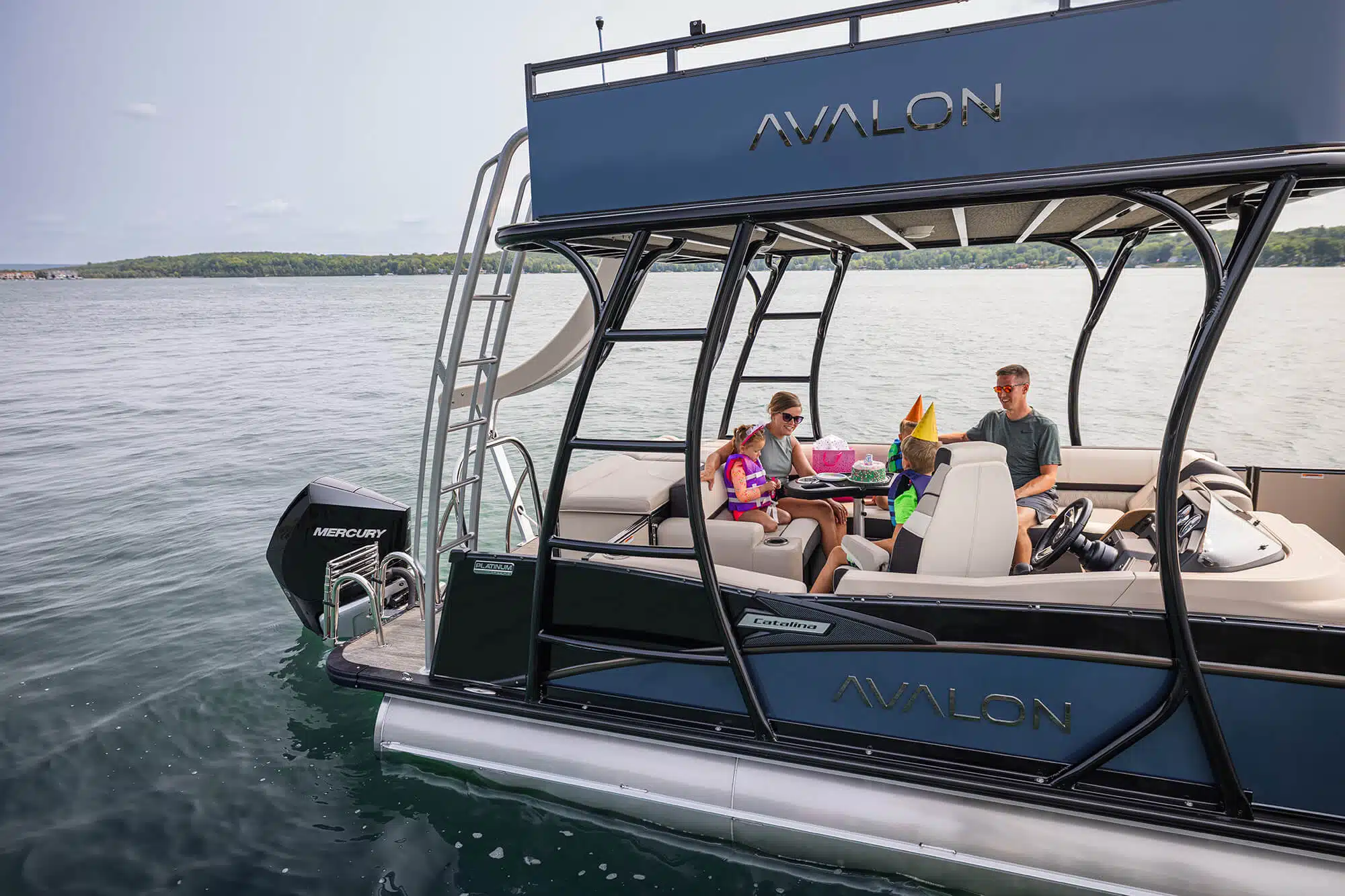Double Decker Pontoon Boats Dual Level Leisure Avalon Pontoon Boats