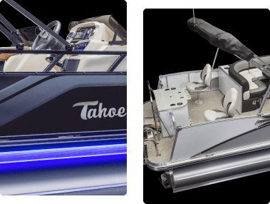 Two pictures with detailed views of a boat's inner and outer structure